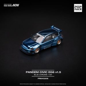 HONDA Pandem Civic EG6, blue chrome