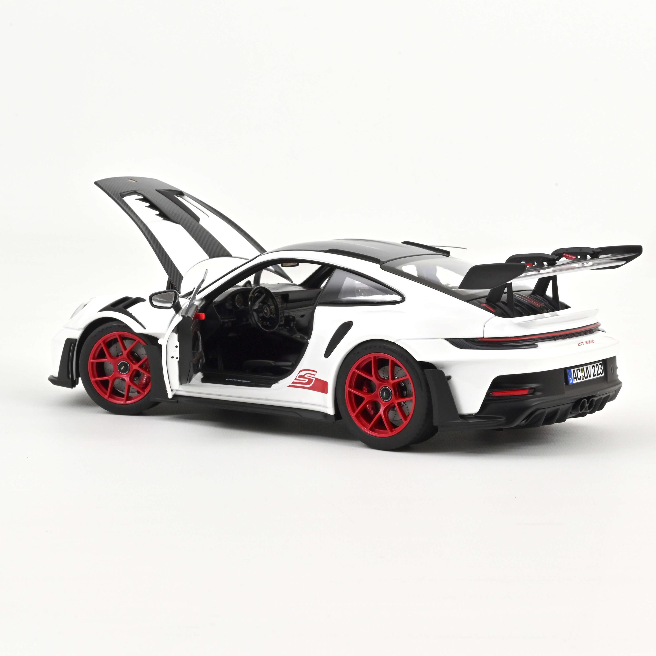 Porsche 911 992 GT3 RS w/Weissach Pack 2022 White/Pyro Red - Slika 2