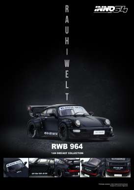 PORSCHE RWB 964, black matt