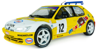 PEUGEOT 306 MAXI YELLOW #12 J.P. VANDEWAUVER / J.M. VANDERSCHUREN RALLY DU CONDROZ 1997