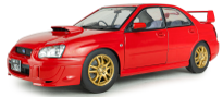 SUBARU IMPREZA WRX STI FLAME RED 2004